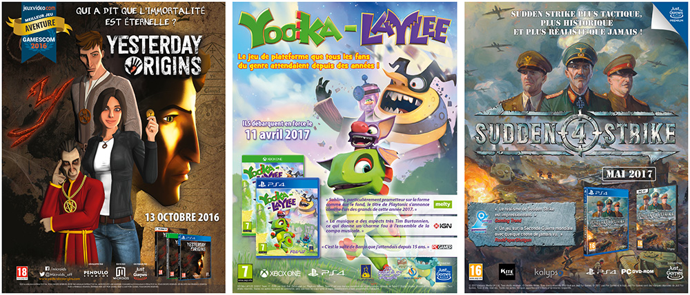 publicité just for games guillaume klein